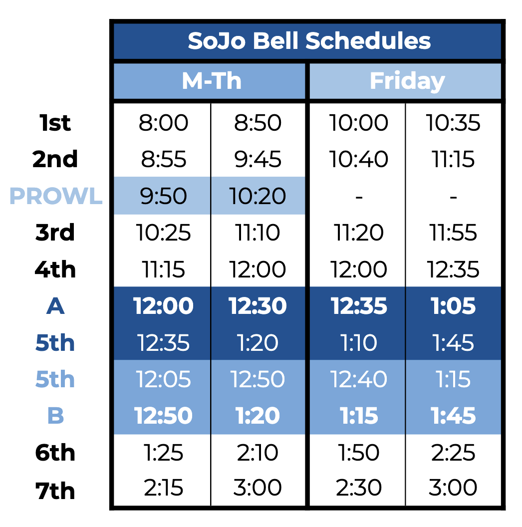 Bell Schedules – South Jordan Middle School